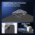 Miniatyrbild 7 av 7: 1-Pack Iphone 12 Pro Max Skärmskydd & 1-Pack linsskydd - Härdat Glas 9H - Super kvalitet 3D