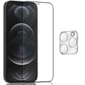Miniatyrbild 2 av 7: 1-Pack Iphone 12 Pro Max Skärmskydd & 1-Pack linsskydd - Härdat Glas 9H - Super kvalitet 3D