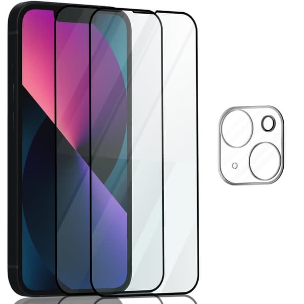 2-Pack Iphone 13 Näytönsuoja & 1-Pack linssinsuoja - Karkaistu Lasi 9H - Super laatu 3D