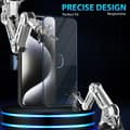 Miniatyrbild 6 av 7: 1-Pack Iphone 15 Pro Max Skärmskydd & 1-Pack linsskydd - Härdat Glas 9H - Super kvalitet 3D