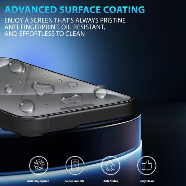2-Pack Iphone 15 Pro Max Skærmbeskyttelse & 2-Pack linsebeskyttelse - Hærdet Glas 9H - Super kvalitet 3D