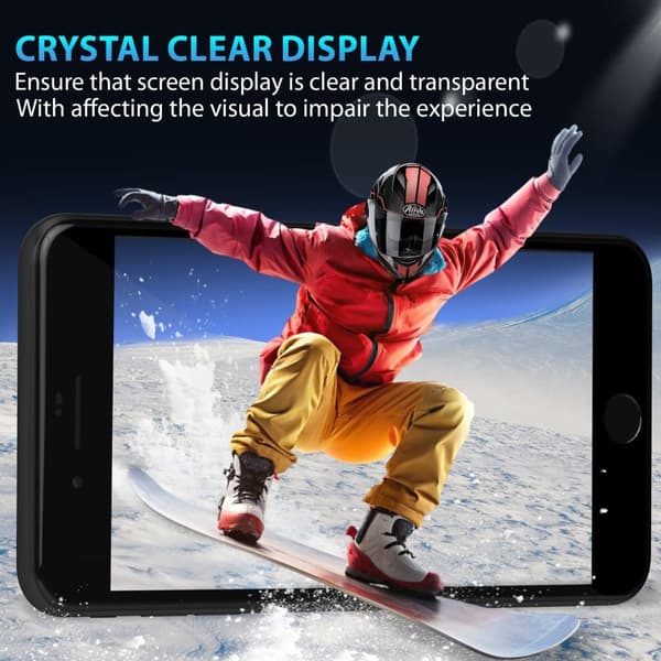 1-Pack Iphone 7 Plus Black Näytönsuoja - Karkaistu Lasi 9H - Super laatu 3D