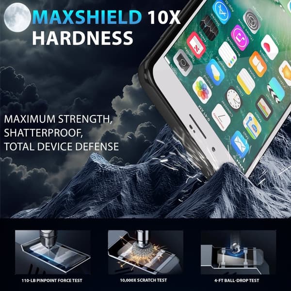1-Pack Iphone 7 Plus White Skärmskydd - Härdat Glas 9H - Super kvalitet 3D