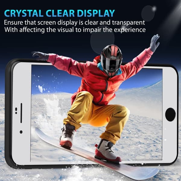 1-Pack Iphone 7 Plus White Skärmskydd - Härdat Glas 9H - Super kvalitet 3D