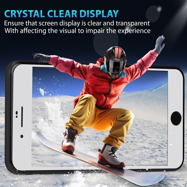 2-Pack Iphone 8 Plus White Skärmskydd - Härdat Glas 9H - Super kvalitet 3D