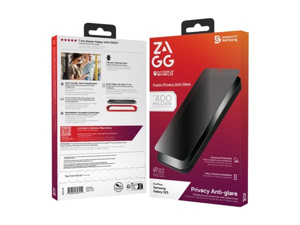 ZAGG InvisibleShield Glass Elite Anti-Glare - Matkapuhelimen näytönsuoja - yksityisyyssuodattimella - 2-suuntainen - Samsung Galaxy S25:lle