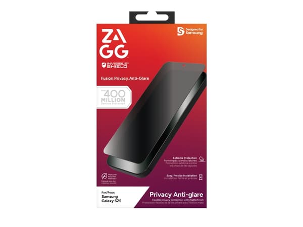ZAGG InvisibleShield Glass Elite Anti-Glare - Matkapuhelimen näytönsuoja - yksityisyyssuodattimella - 2-suuntainen - Samsung Galaxy S25:lle
