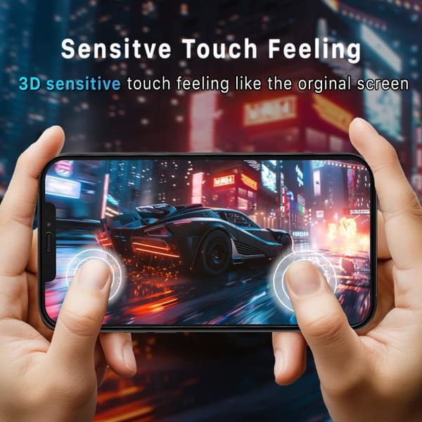2-Pack ‏‏Iphone 12 Pro Skærmbeskyttelse & 2-Pack linsebeskyttelse - Hærdet Glas 9H - Super kvalitet 3D