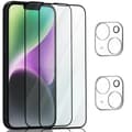 Miniatyrbild 1 av 7: 2-Pack ‏‏Iphone 14 Plus Skärmskydd & 2-Pack linsskydd - Härdat Glas 9H - Super kvalitet 3D