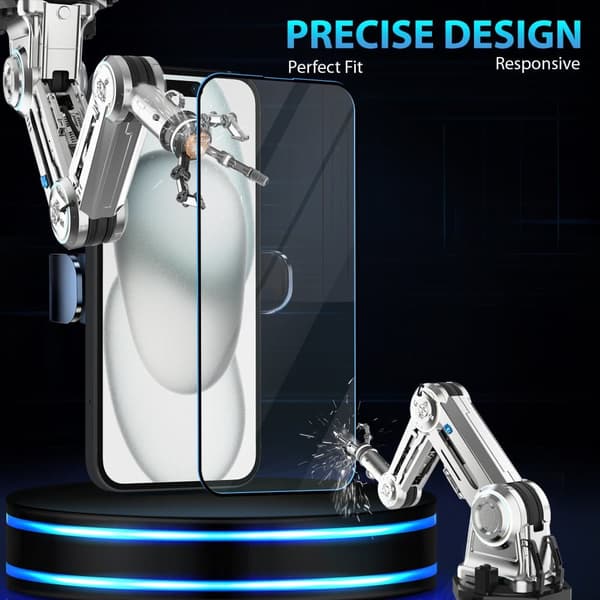 1-Pack Iphone 15 Skärmskydd - Härdat Glas 9H - Super kvalitet 3D