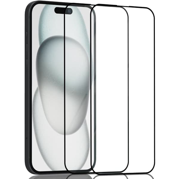 2-Pack Iphone 15 Skærmbeskyttelse - Hærdet Glas 9H - Super kvalitet 3D