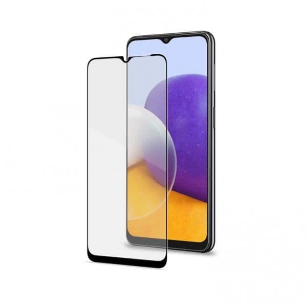 Celly Full Glass, Samsung, Galaxy A22 5G, Reptålig, Svart, Transparent, 1 st. CELLY SCREEN PROTECTOR 2 5D
