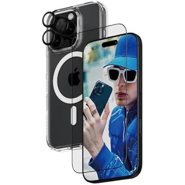 Skyddspaket - PANZERGLASS - iPhone 16 Pro - Härdat glas - 3-pack - Repfria