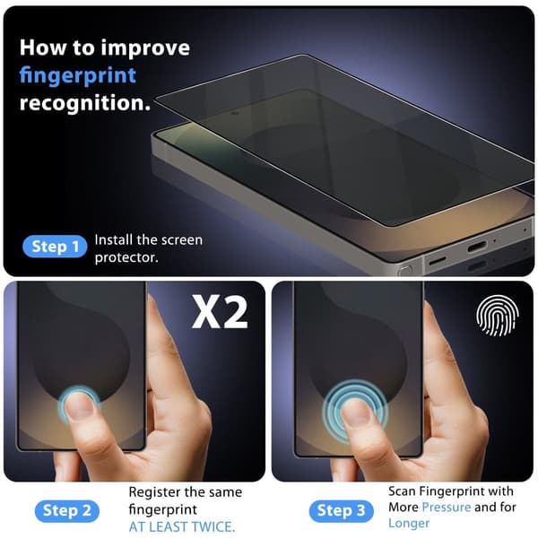 1-Pack Samsung S25 Ultra Privacy Näytönsuoja & 1-Pack linssinsuoja - Karkaistu Lasi 9H - Super laatu 3D
