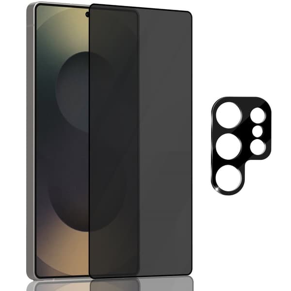 1-Pack Samsung S25 Ultra Privacy Skärmskydd & 1-Pack linsskydd - Härdat Glas 9H - Super kvalitet 3D