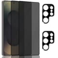 Miniatyrbild 1 av 7: 2-Pack Samsung S25 Ultra Privacy Skärmskydd & 2-Pack linsskydd - Härdat Glas 9H - Super kvalitet 3D