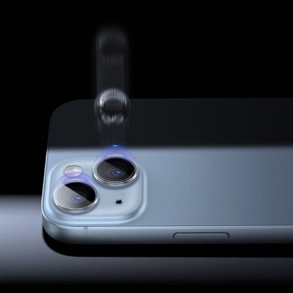 Kameraskydd av härdat glas för iPhone 14, iPhone 14 Plus Transparent/Pack av 1 med rengöringskit-SGZT030002