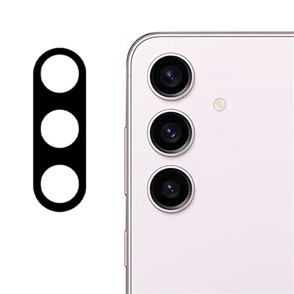 2-PAK SKALO Samsung S25 3D Kameralinse Beskyttelsesglas - Sort