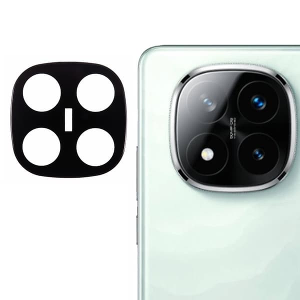 2-PACK SKALO Xiaomi Redmi Note 14 Pro+ 5G 3D Linsskydd/Kameraskydd Härdat Glas - Svart