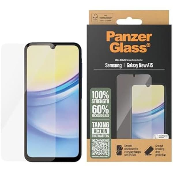 Skärmskydd - PANZER GLASS - Samsung Galaxy A16 - Härdat glas - Rep resistant - 3 års garanti