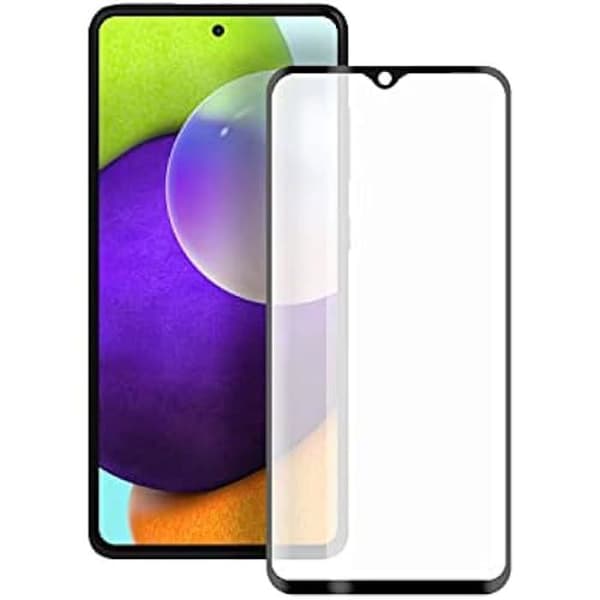 Skärmskydd - KSIX - Samsung Galaxy A03 5G - 9H härdat glas - Reptålig - Svart