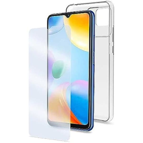 Smartphonetillbehör - CELLY - Xiaomi Redmi 10C - Skal och glas - Flerfärgat - Härdat glas