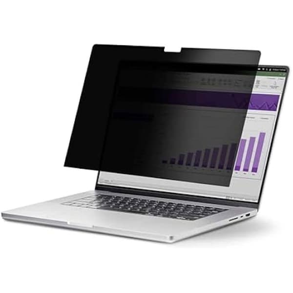 StarTech.com integritetsfilter, MacBook Air 2023/24 15", magnetisk skärmskydd, minskning av blått ljus Svart