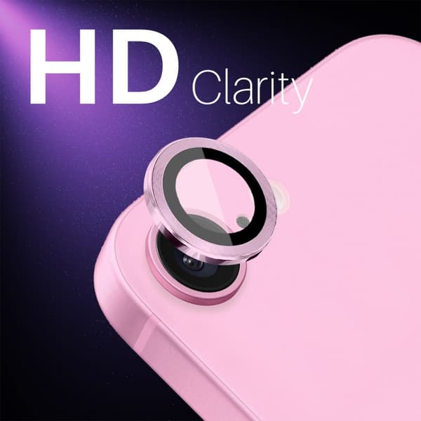 SKALO iPhone 16e NORTHJO Kamerabeskyttelse Metalring - Pink