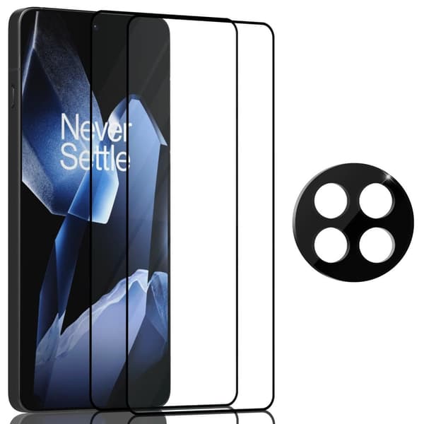 2-Pack OnePlus 13R Skärmskydd & 1-Pack linsskydd - Härdat Glas 9H - Super kvalitet 3D