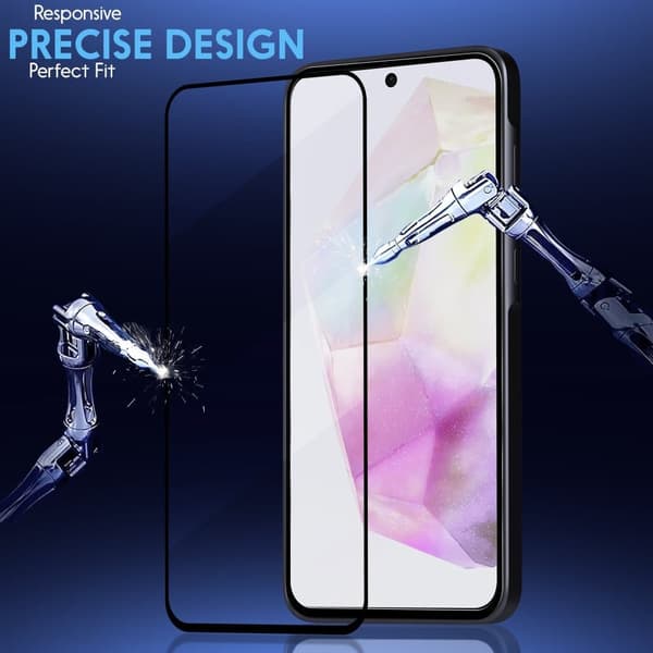 2-Pack Samsung A56 Skärmskydd & 2-Pack linsskydd - Härdat Glas 9H - Super kvalitet 3D