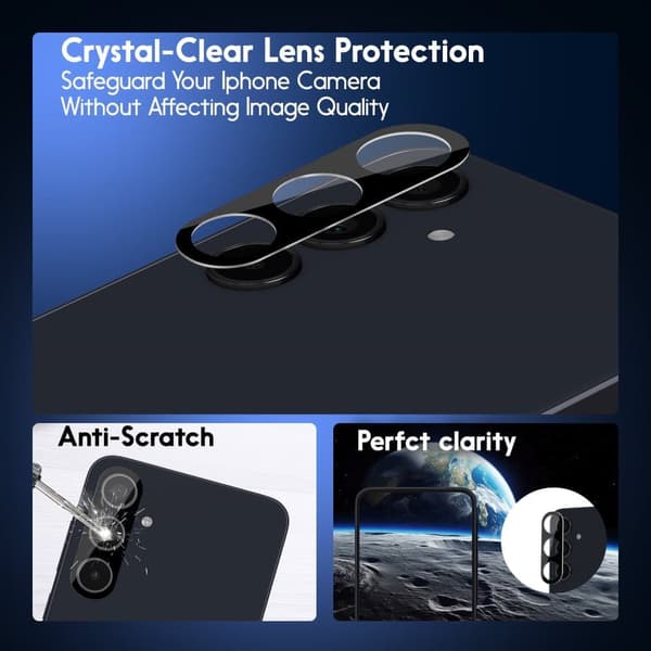 2-Pack Samsung A56 Skärmskydd & 2-Pack linsskydd - Härdat Glas 9H - Super kvalitet 3D