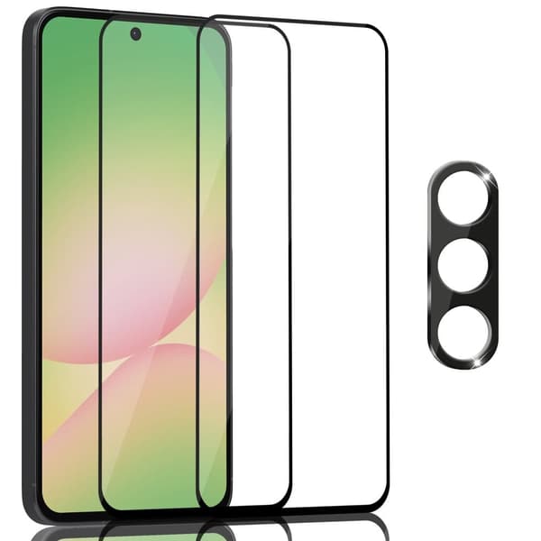 2-Pack Samsung A56 Skærmbeskyttelse & 1-Pack linsebeskyttelse - Hærdet Glas 9H - Super kvalitet 3D