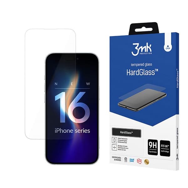 Härdat glas för iPhone 16 Pro 3mk HardGlass