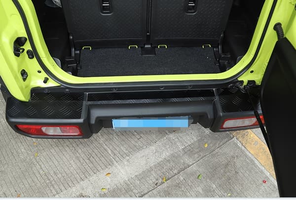 Bageste kofangerbeskyttelsestrim, høj kvalitet aluminiumlegering, nem installation, passer til Suzuki Jimny 2019-2023.