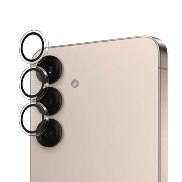 Skyddande objektiv för kamera för Galaxy S25 Plus Stötbeständigt Panzer Glass Svart genomskinlig