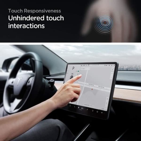 Härdat Glas - SPIGEN - Glas.tR EZ Fit - Tesla Model 3/Model Y - Enkel Installation - 9H Hårdhet