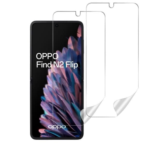 Skärmskydd i plast för Oppo Find N2 Flip [Pack 2] Hydrogel Skydd Anti-Rip Ultra Tunn Phonillico®