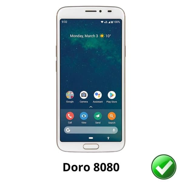 Skärmskydd - Phonillico - Doro 8080 - Pack om 2 - Repellerande mot repor - Ultranätt