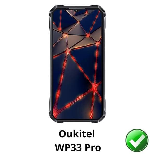 Skärmskydd - Phonillico - Oukitel WP33 Pro - Pack om 2 - Ultratunn - Repellent mot repor