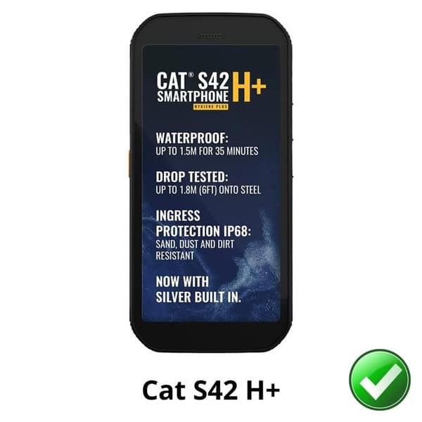 Skärmskydd - Phonillico - Cat S42 H+ - Pack om 2 - Ultratunn - Repellerande mot repor