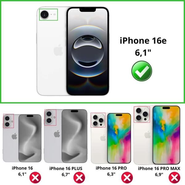 Film av säkerhetsglas - Phonillico® - iPhone 16e - Pakke med 4 - Mycket repbeständig - Transparent