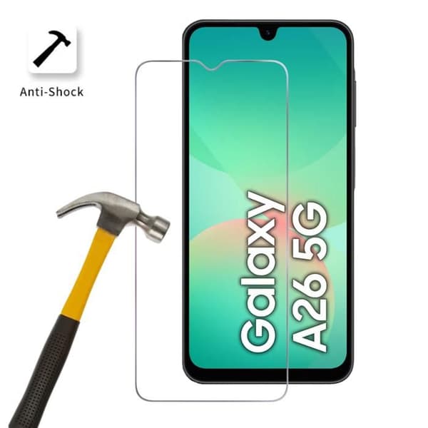 Härdat Glas - Phonillico® - Samsung Galaxy A26 5G - Paket med 2 - Repåresistent - Transparent