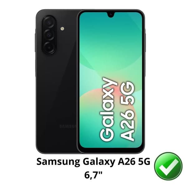 Härdat Glas - Phonillico® - Samsung Galaxy A26 5G - Paket med 2 - Repåresistent - Transparent