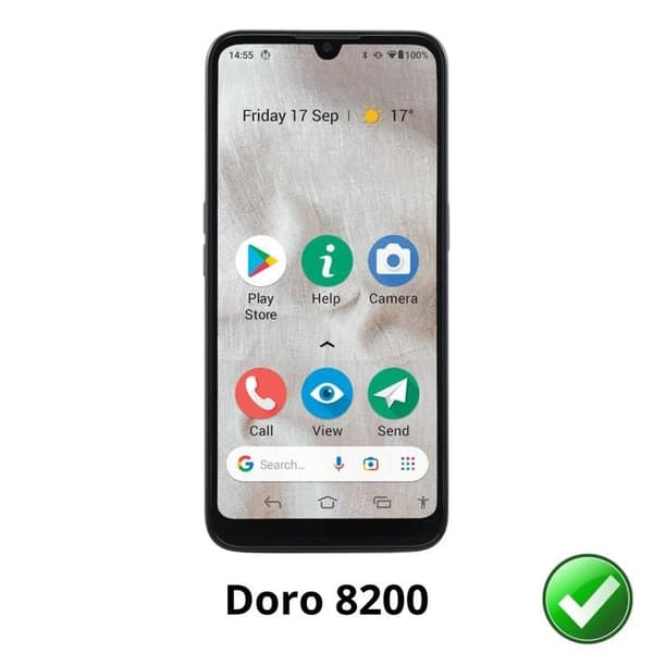 Skärmskydd - Phonillico - Doro 8200 - Paket med 2 - Rep-resistant - Ultra tunn