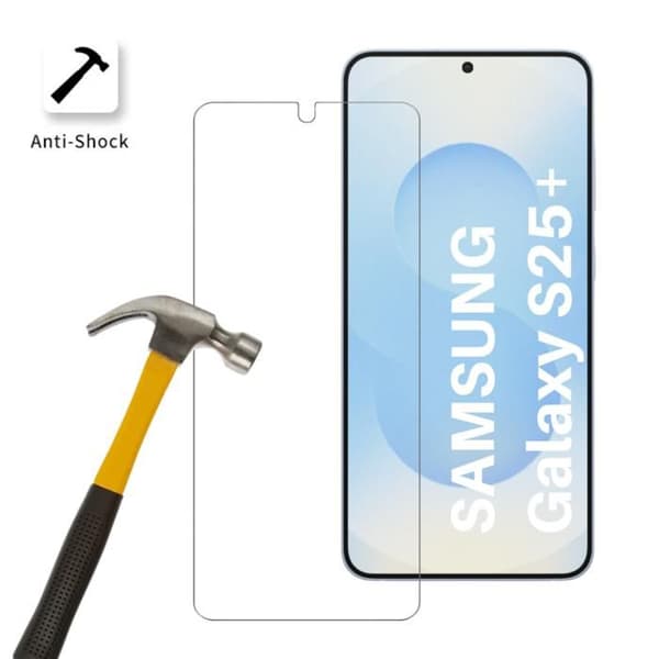 Härdat glas - Phonillico - Samsung Galaxy S25 PLUS - Pack om 4 - Repellerande - Transparent