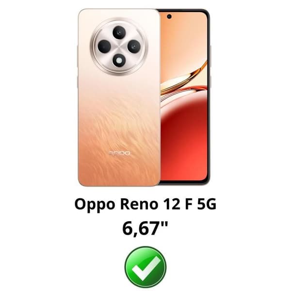 Härdat Glas - Phonillico® - Oppo Reno 12 F 5G - Pack om 2 - Skärmskydd - Repåterståndig