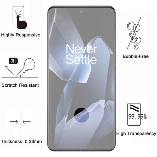 Härdat glas - Phonillico - OnePlus 13 - Paket med 2 - Repö Resistant - Transparent
