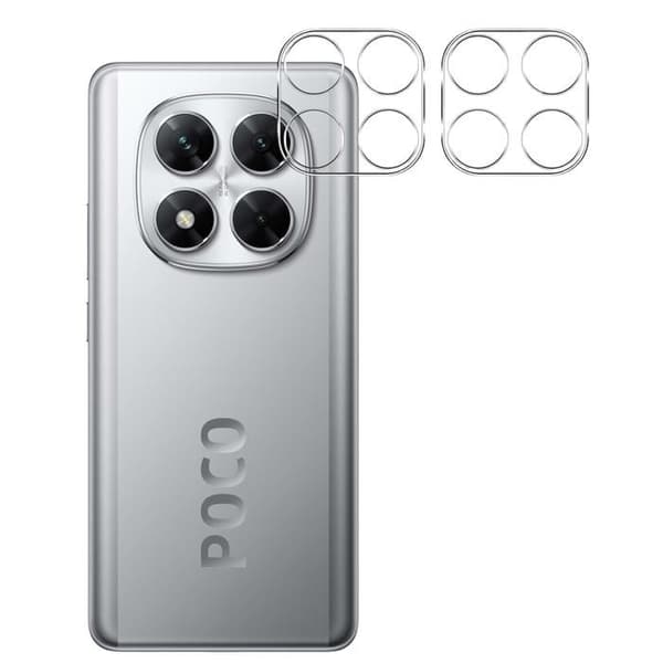 Skyddskamera - Phonillico® - Xiaomi Poco X7 5G - 2-pack - Härdat glas - Represistent