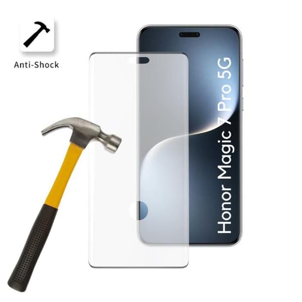 Härdat glas - Phonillico® - Honor Magic 7 Pro 5G - Pack om 2 - Repfyrtålig - Transparent