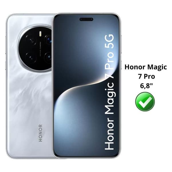 Härdat glas - Phonillico® - Honor Magic 7 Pro 5G - Pack om 2 - Repfyrtålig - Transparent